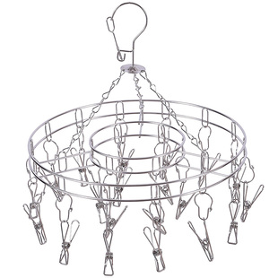 和兴不锈钢晾袜架防风晾衣架多夹子晒袜架儿童婴儿内衣晾晒架袜架