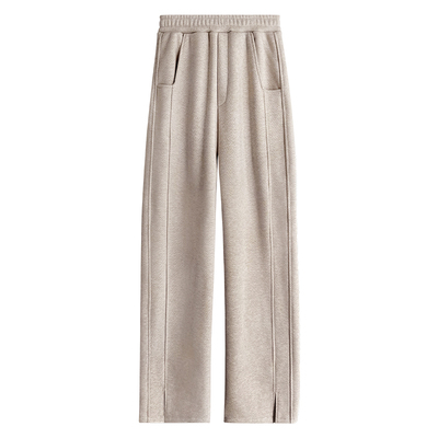 毛呢裤子女加绒加厚窄版阔腿裤