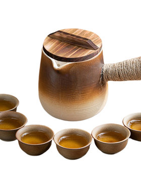 2025新款围炉煮茶1壶6杯罐罐壶烤奶壶烤奶茶茶壶粗陶瓷烧水罐罐茶