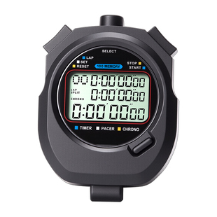 多功能电子秒表计时器运动比赛防水记忆专业学生运动体育具计时表