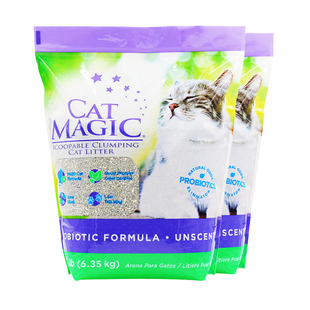 美国CatMagic喵洁客除臭超低粉尘膨润土猫砂14磅无香/活性碳/有香