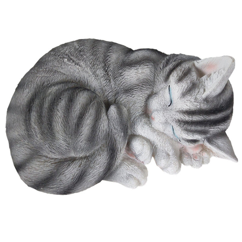 慵懒的猫咪 树脂花园造景装饰 园艺阳台庭院花架摆件多肉花盆搭配