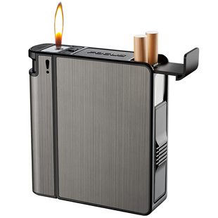 创意超薄烟盒带打火机一体便携男20支装自动弹烟高档防压个性定制