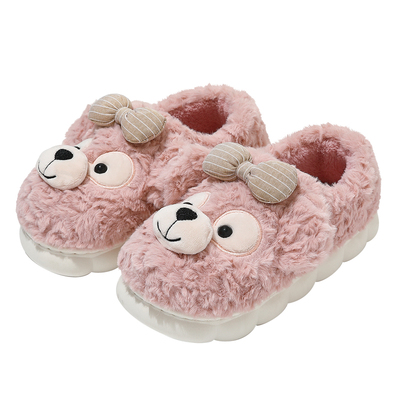 红豆买1送1亲子棉拖鞋女款秋冬季