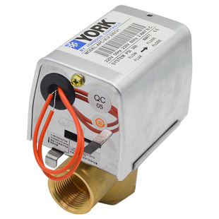 约克中央空调电动二通阀APC-VLV2201V风机盘管电磁阀电动球阀6分