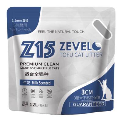 ZEVELO赞乐12L整箱豆腐猫砂除臭无尘豆腐砂结团吸水小颗粒不沾底
