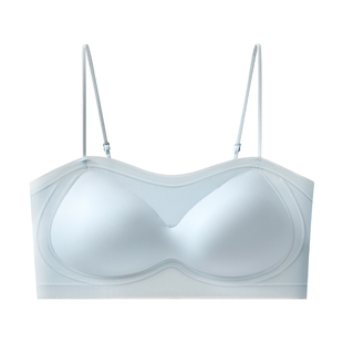 加厚3cm粉底液内衣女小胸聚拢显大细肩带隐形无痕美背文胸一体式
