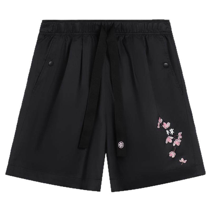 Lining/李宁正品樱花系列女子宽松休闲透气速干运动短裤AKSS942