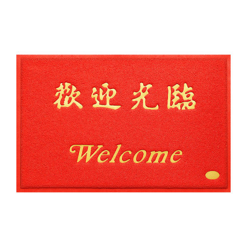 大门口出入平安地垫进门厅塑料丝圈欢迎光临脚垫地毯入户门垫定制