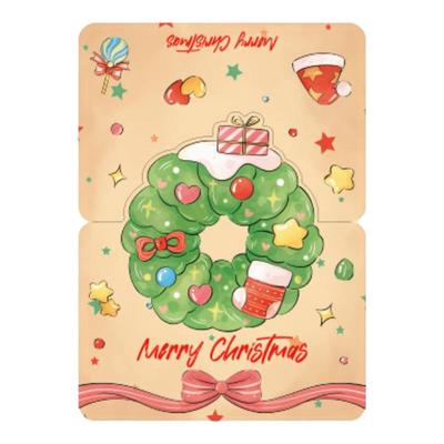 圣诞节3D贺卡英文立体感恩节平安