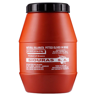 希腊进口kalamata卡拉玛塔有核油橄榄 奥帝卡拉玛塔腌制橄榄3.3kg