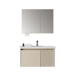 安华卫浴浴室柜组合不锈钢蜂窝铝一体陶瓷盆铝合金金属柜盆初棠