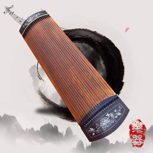 初学考级厂家直销1.25米黑檀金色牡丹花小古筝调音发货开箱即弹