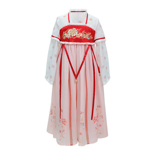 丢手绢童装汉服女童大唐风襦裙古装连衣裙cos服拍照摄影礼服