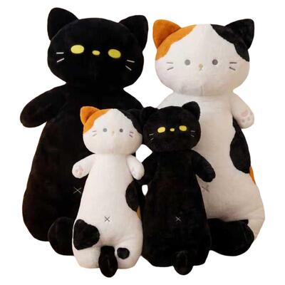狄高原创可爱猫咪毛绒喵条抱枕