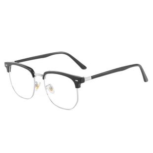 防蓝光辐射斯文理工近视眼镜女半框可配度数学生高颜值平光镜男潮