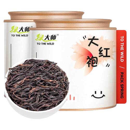 绿大师 特级大红袍茶叶 正宗乌龙茶花香肉桂岩茶浓香型自己喝150g