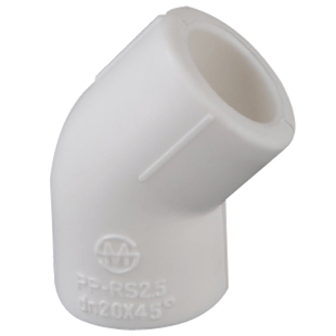 PPR45度大弯头20/25/32/40/50/63/75/90/110PPR水管管材管件接头