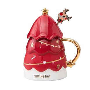 新年礼物送老师送女生送女友水杯红色马克杯创意小礼品本命年杯子