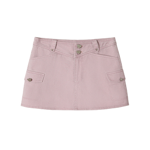 WhyBerry 23SS“其实是裤子”粉色牛仔短裤休闲辣妹裙裤小个子女