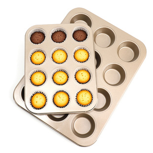 6连12连纸杯蛋糕模具烘焙家用玛芬面包饼干磨具烤盘烤箱用食品级