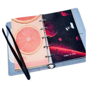 M5/A7分隔页「阿金和JOJO」原创双面手帐闪砂绘本 我们的世界