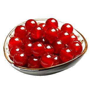 杰米7A红玛瑙散珠子手工串珠手链项链佛珠红色珠diy