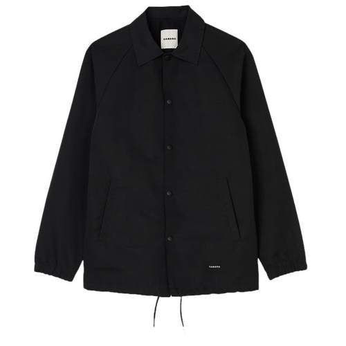 SANDRO Outlets秋冬男装法式休闲通勤黑色抽绳翻领长袖夹克外套