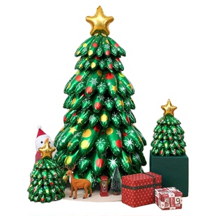 拍照气球圣诞树 2025新款圣诞节氛围装饰品拍摄道具家用大型摆件