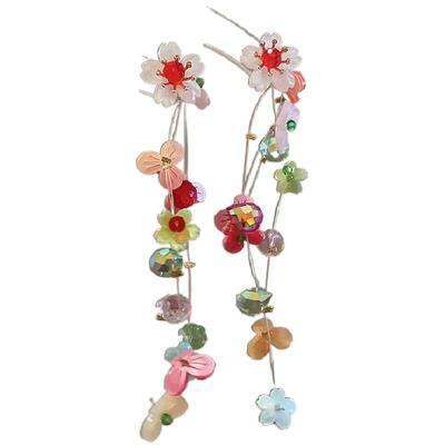 春夏串珠流苏耳钉海边度假风