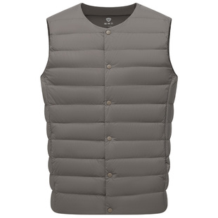 坦博尔2025新款男款羽绒马甲轻薄透气保暖休闲内胆内搭坎肩90鸭绒