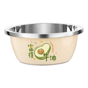 国风304不锈钢盆猪油盆带盖家用食品级厨房汤盆猪油罐高颜值套盆