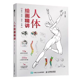 人体绘画精讲 解剖+速写+动态+动漫 人体结构动态结构自学教程基础入门 人物速写入门基础绘画临摹书籍透视技法自学教程
