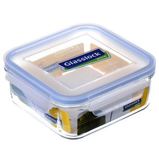 Glasslock韩国进口钢化玻璃保鲜便当饭盒可微波炉密封收纳圆形碗