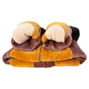 驼绒棉裤男三层加厚加绒裤女士高腰修身加大码中老年保暖裤东北冬