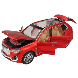 六开门宝马X7越野车SUV轿车1:32汽车模型仿真合金玩具车儿童男孩
