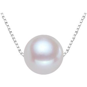 经典时尚无核淡水珍珠吊坠项链女单颗9-12正圆轻奢百搭简约路路通