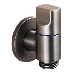 全铜洗衣机龙头短角阀三角阀专用超薄特开关家用4分水阀加长水管