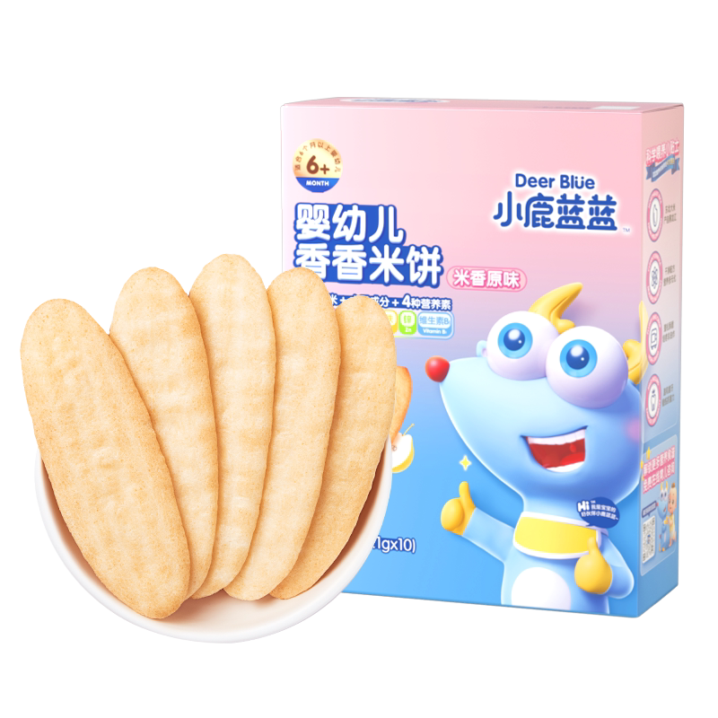 小鹿蓝蓝婴幼儿有机米饼婴标饼干
