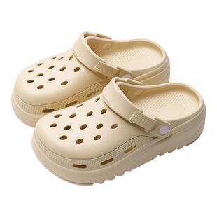 利达妮厚底洞洞鞋女款2026新款夏季外穿eva防滑防臭足弓支撑凉拖