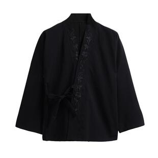 梨花棠黑色刺绣飞机袖马面裙搭配宽松上衣女夏季薄款明制汉元素