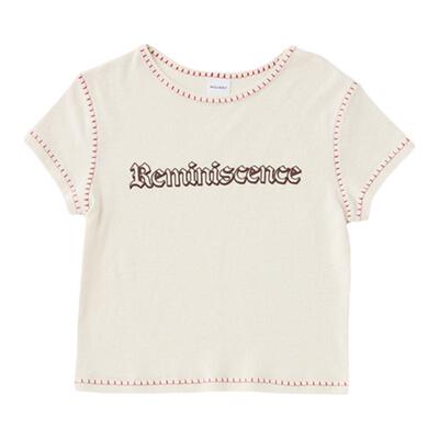 哥特风字母辣妹风短袖MOUSSY