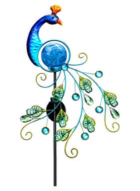 铁艺仿真孔雀创意插件草坪户外