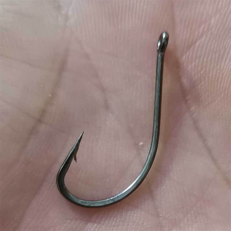 管付丸世鱼钩散装歪嘴有枚钩海钩钓鱼1000长柄倒刺2-40针钓号