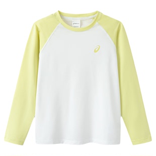 亚瑟士儿童长袖T恤春季新款男童羽毛球速干衣女童吸湿运动训练服