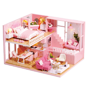 手工diy立体小房子拼装模型屋成品暖暖小时光阁楼别墅生日礼物女