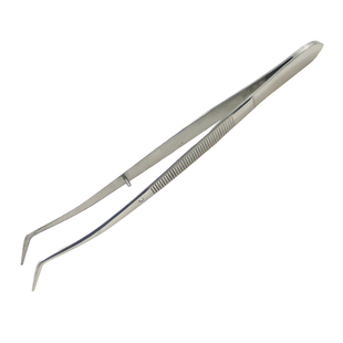 双弯带皮筋镊子正畸专用定位有齿无齿尖头镊加厚不锈钢夹具钳夹稳