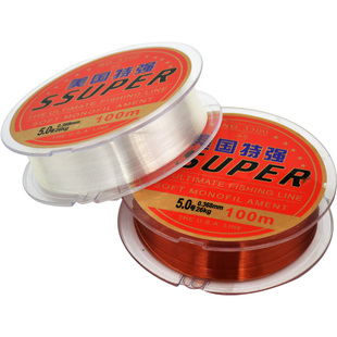 美国特强 鱼钓线500米鱼线超强拉力主线子线尼龙线渔具钓鱼用品