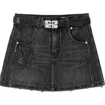 REVAN芮范设计师款复古辣妹风牛仔半裙RM11502216