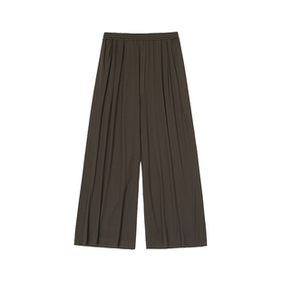 棉柔凉凉空气裸感压褶精致休闲裤垂坠显瘦气质八分裤夏  安妮森林